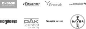 BASF; Schweitzer; Genmab; Borsenverein des Deutschen Buchhandels; Morphosys; Dak; Springer Nature; Bayer
