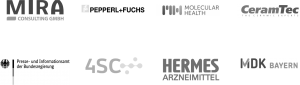 Mira; Pepperl + Fuchs; Molecular Health; CeramTec; Presse- und Informationsamt der Bundesregierung; 4SC; Hermes Arzneimittel; MDK Bayern