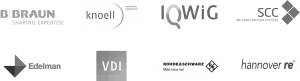 Braun; Knoell; Institute for Quality and Efficiency in Health Care; SCC; Edelman; VDI; Rohde & Schwarz; Hannover Re