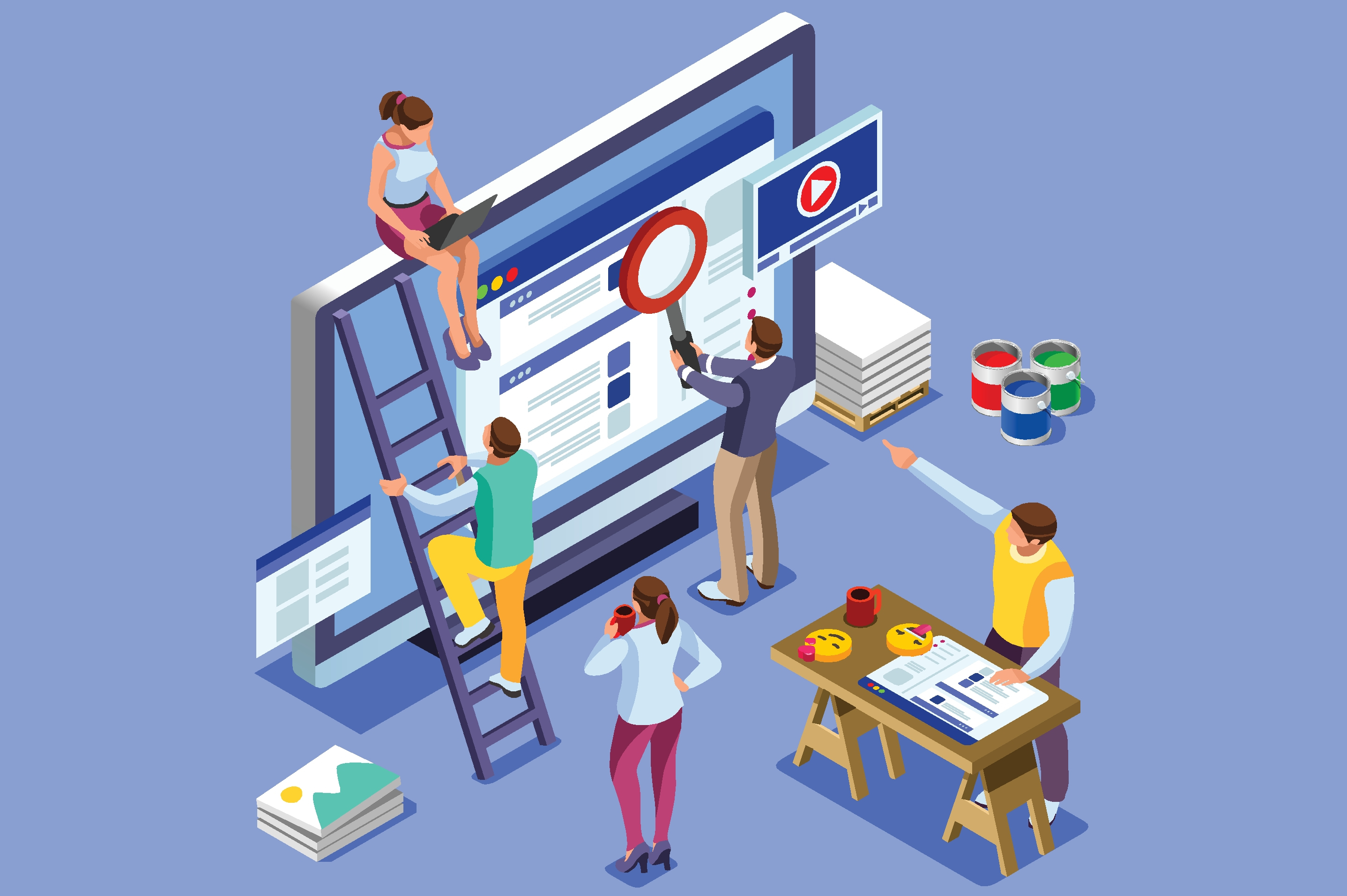 graphic of people doing work