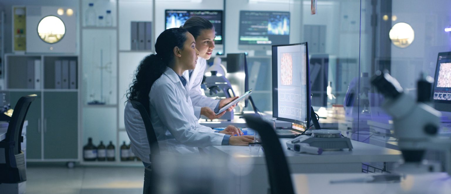 photograph of people working in a laboratory